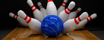 bowling  ball with pins 
